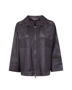 The Jackie Leathers パンチングレザージャケット - サムネイル1