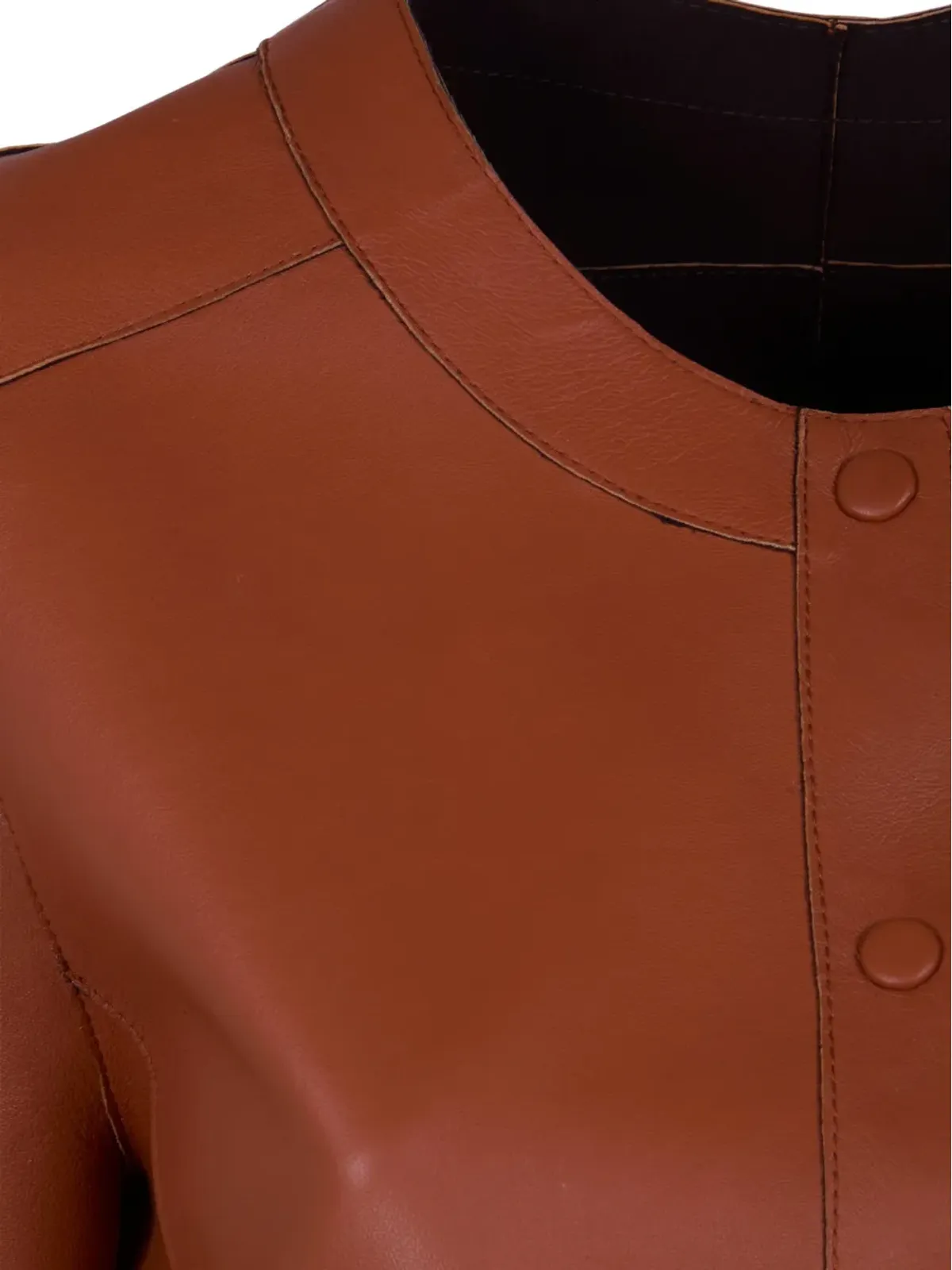 The Jackie Leathers ボタン留めレザージャケット - 画像3
