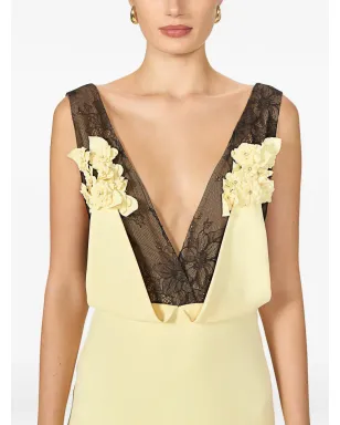 Costarellos Janessa レース花柄アップリケのイブニングドレス - サムネイル4