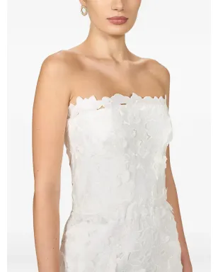 Costarellos Astelle フローラルカット ストラップレス ミディドレス - サムネイル4