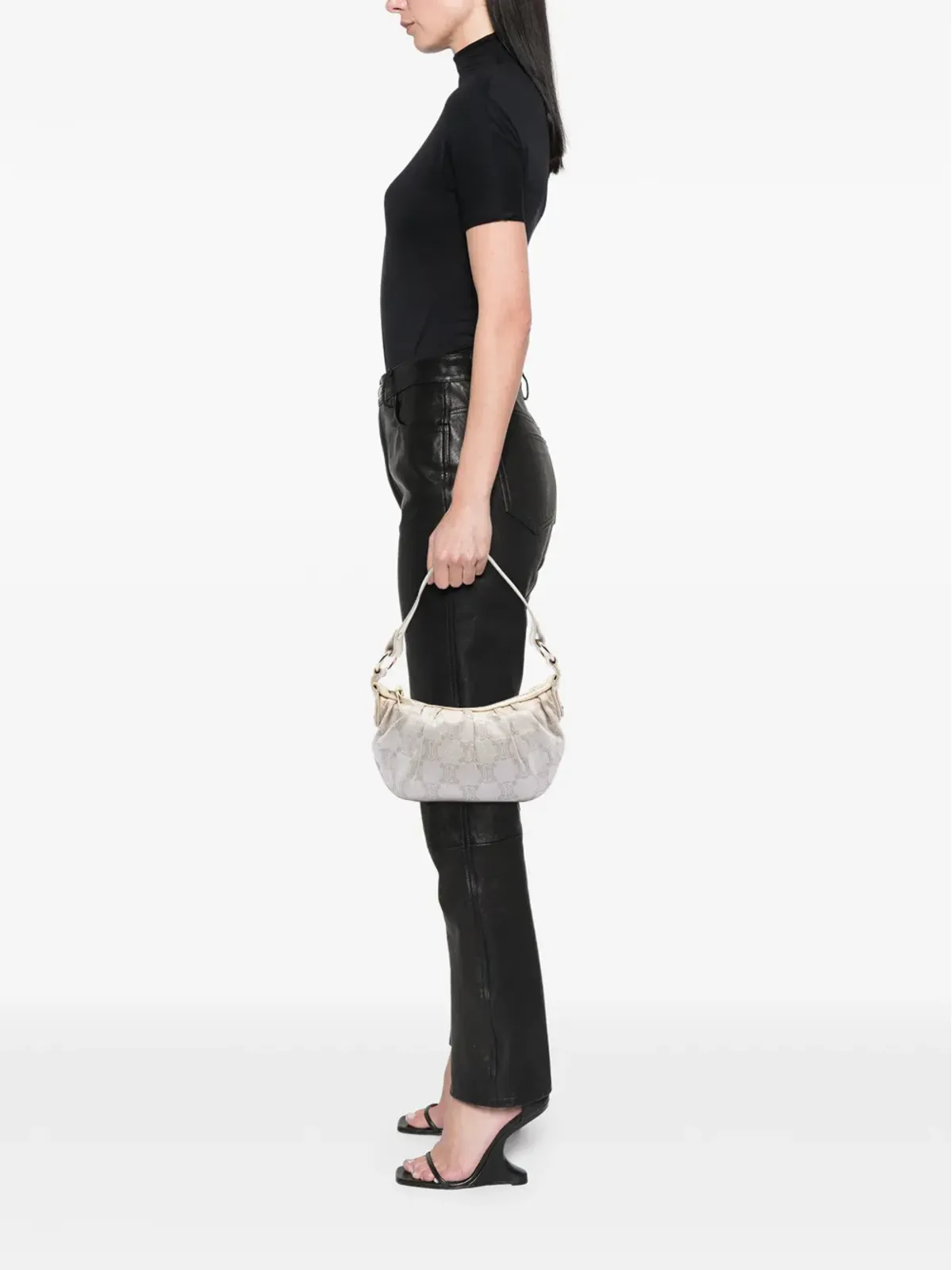 Celine Pre-Owned マカダム キャンバス ショルダーバッグ - ゴールド - 画像2