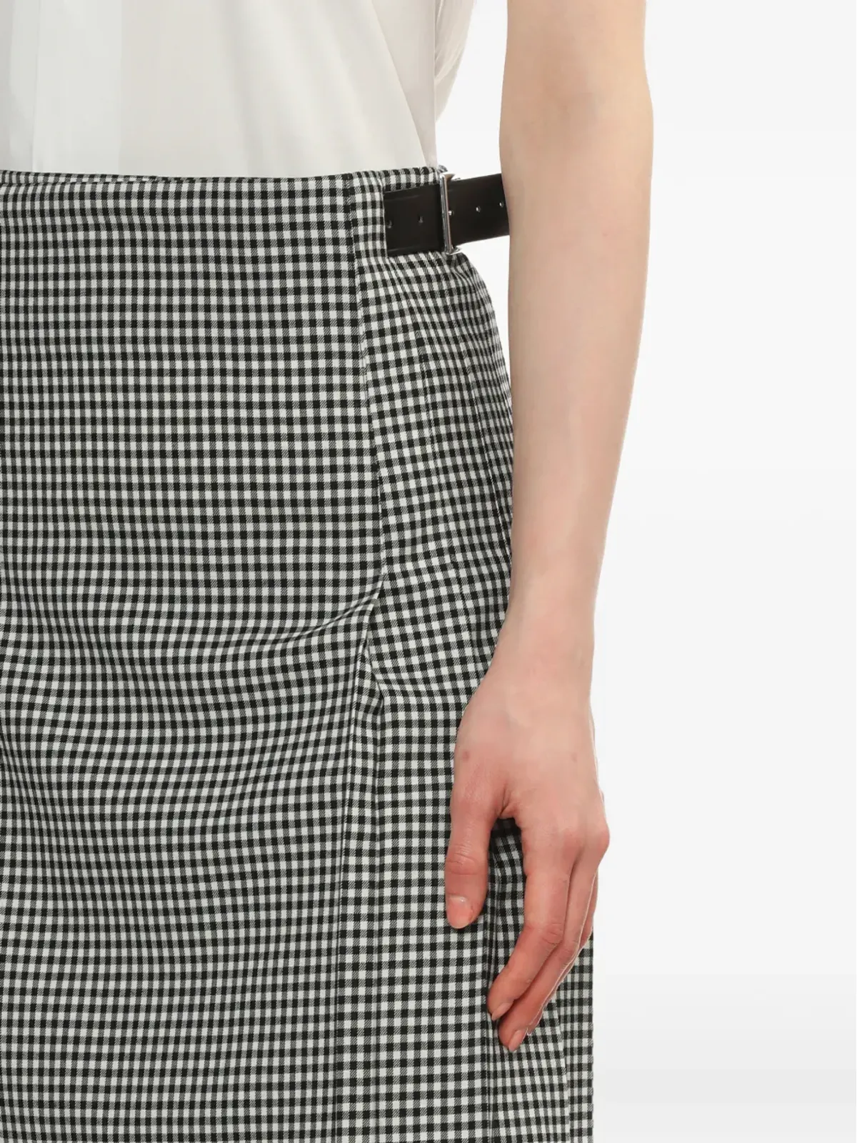 Comme Des Garçons Girl ベルト付きチェック柄ミニスカート - 画像5