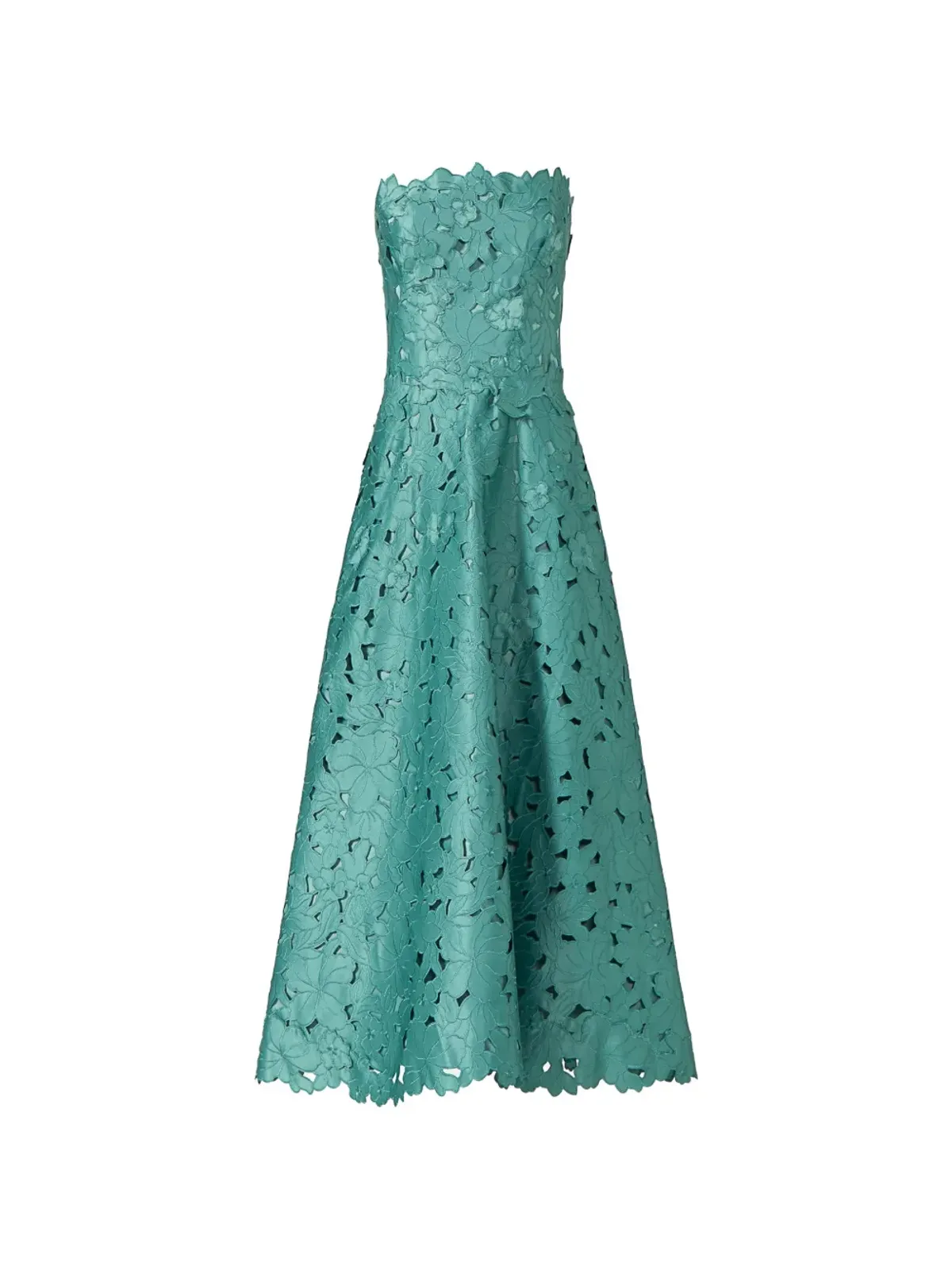 Costarellos Vella 花柄カットストラップレスAラインマキシドレス - 画像1