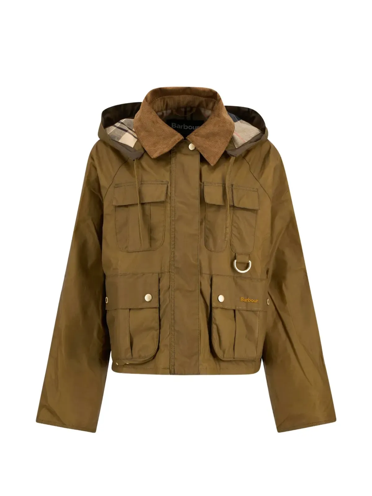 Barbour Liza コーデュロイカラーのフード付きジャケット - 画像1