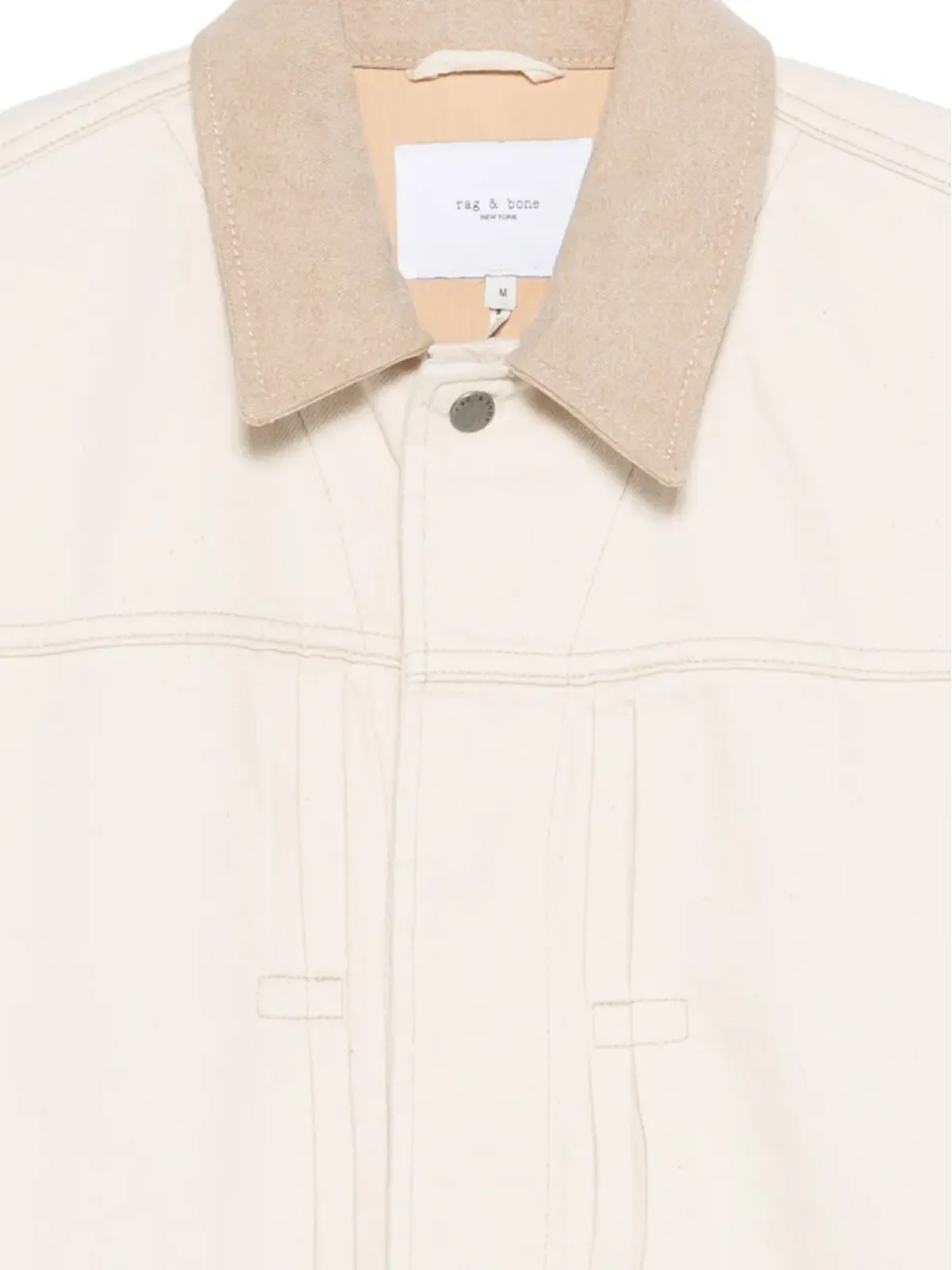 rag & bone トーンカラー襟付きデニムジャケット - Neutrals - 画像3