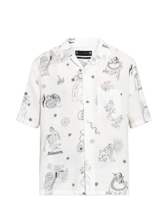 ALLSAINTS AllSaints Terraプリント胸ポケットシャツの商品画像