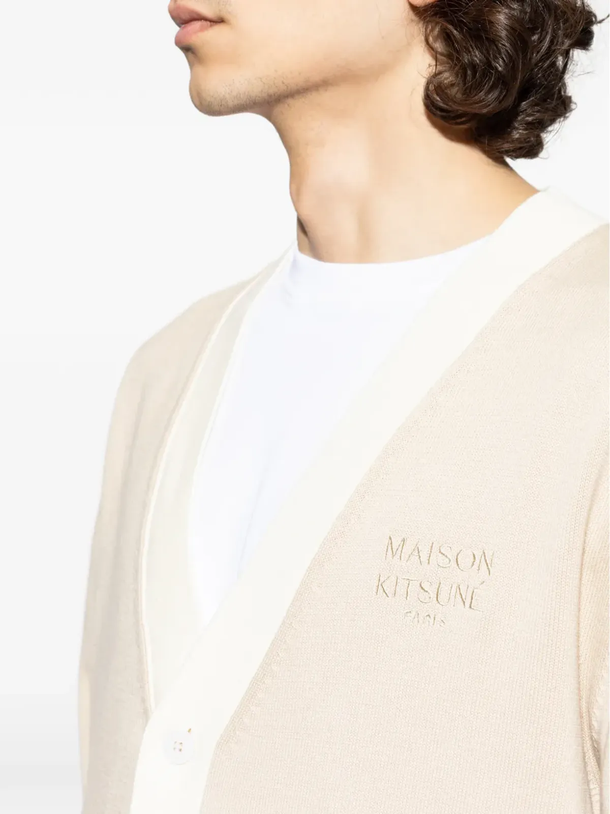 Maison Kitsuné Vネックボタン留めカーディガン - 画像5