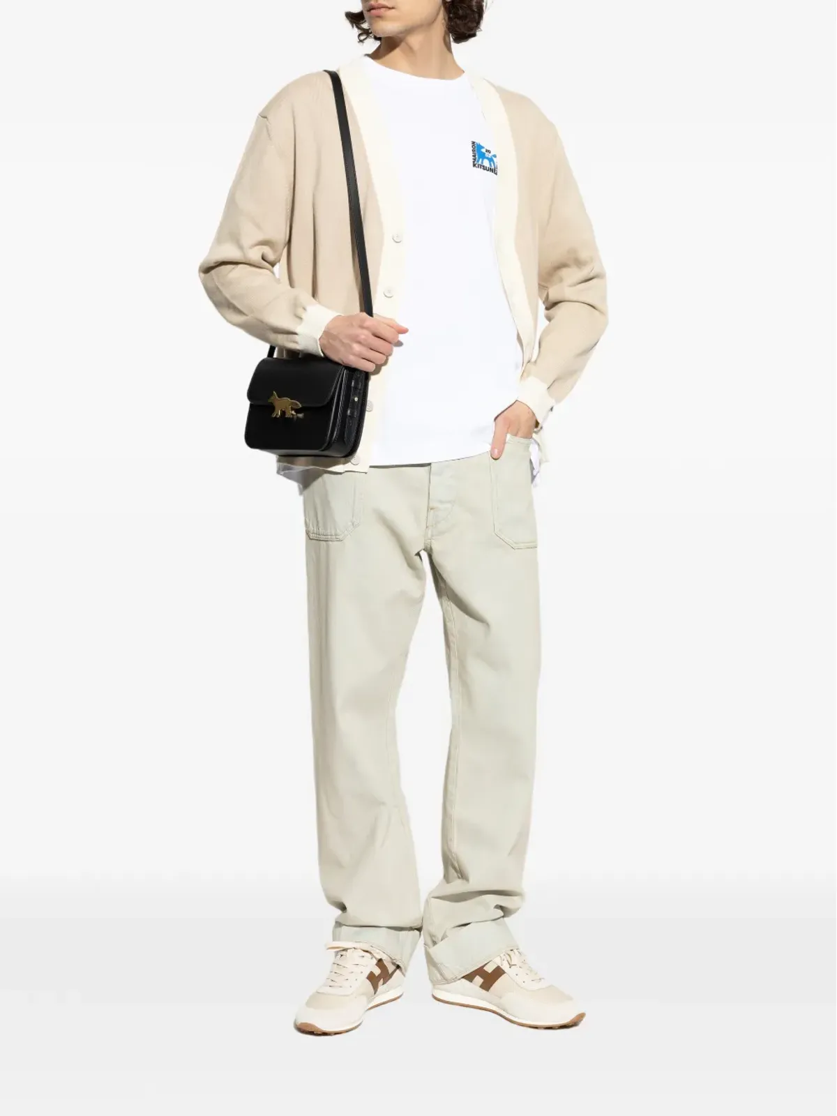Maison Kitsuné Vネックボタン留めカーディガン - 画像2