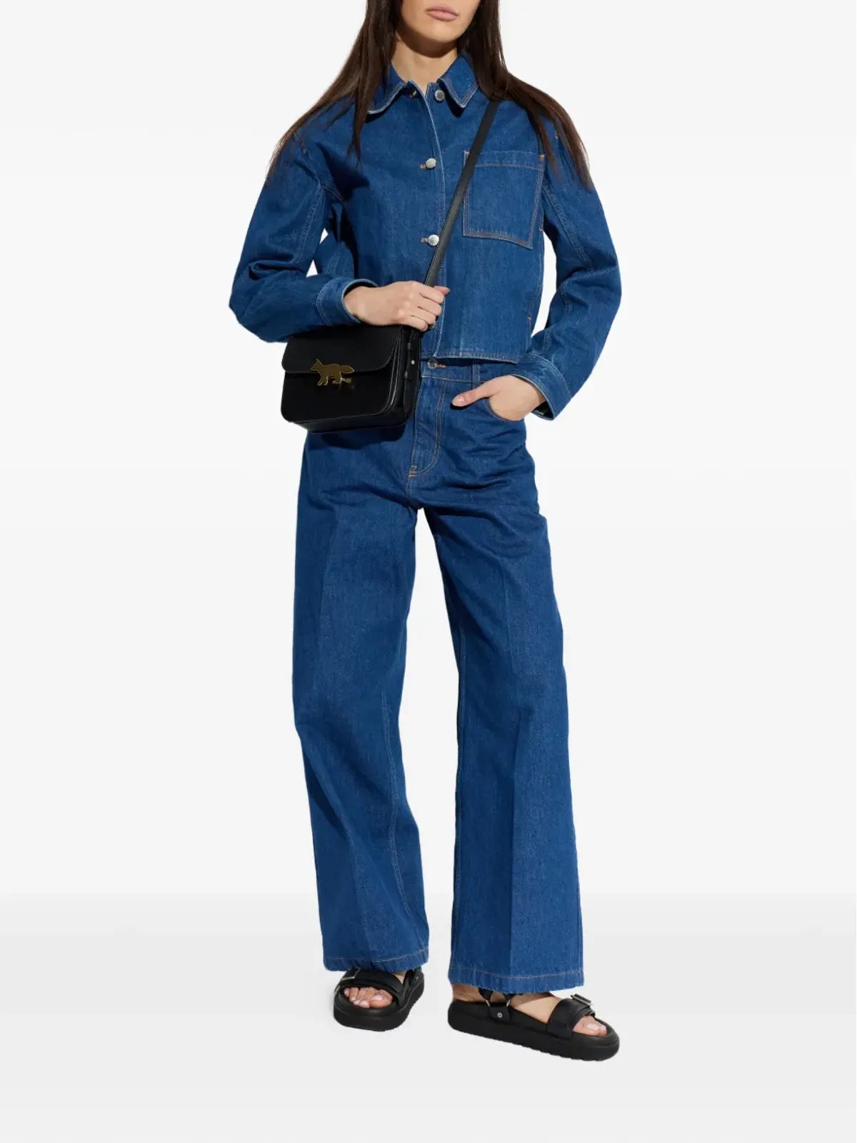 Maison Kitsuné ボタン付きデニムジャケット - 画像2