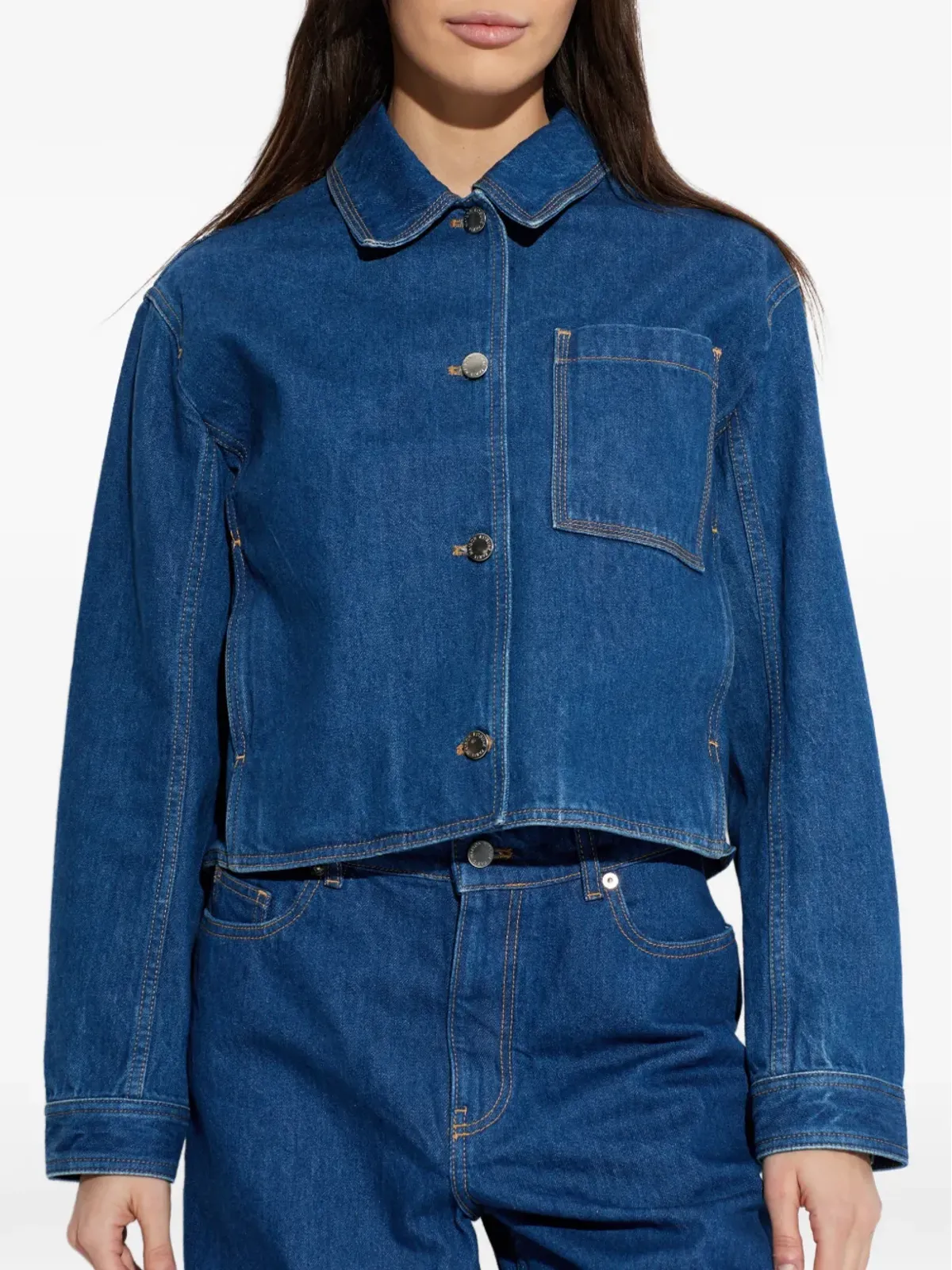 Maison Kitsuné ボタン付きデニムジャケット - 画像3