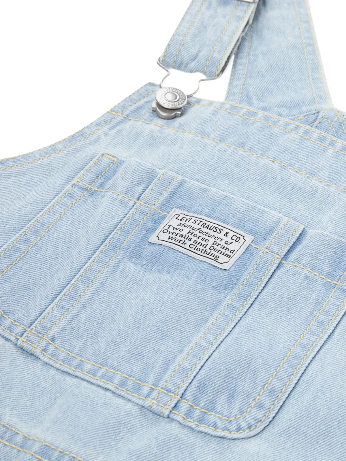 Levi's Kids 胸ポケット付きデニムプレイスーツ - 画像3
