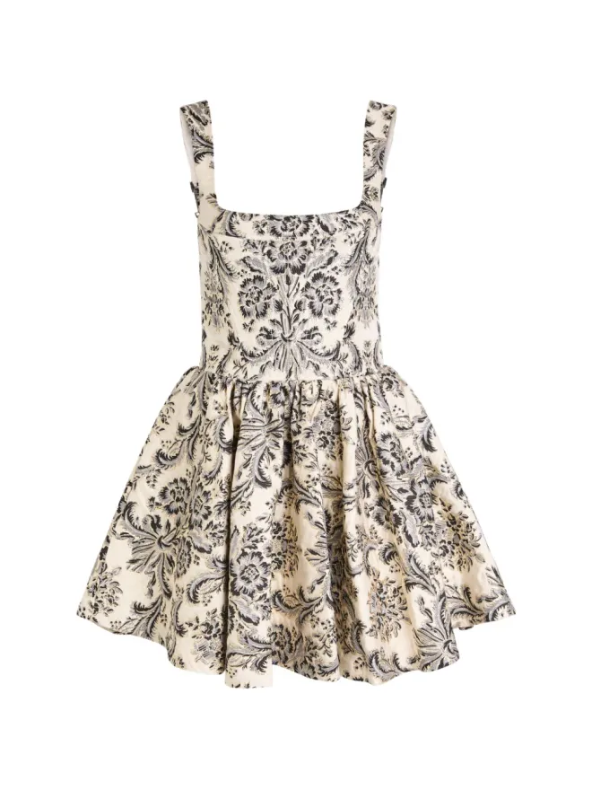 Alice + Olivia alice + olivia Guinevere floral mini dress - Neutralsの商品画像