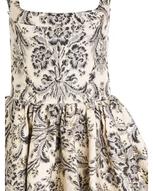 alice + olivia Guinevere floral mini dress - Neutrals - サムネイル2