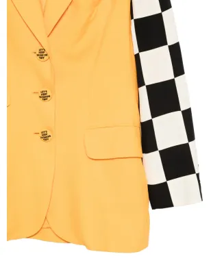 Moschino Pre-Owned 2000s チェック柄ジャケット - オレンジ - サムネイル3