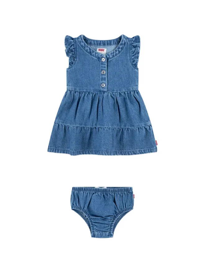 Levi's Kids Levi's Kids フリル付きティアードドレスセット（2点セット） - ブルーの商品画像