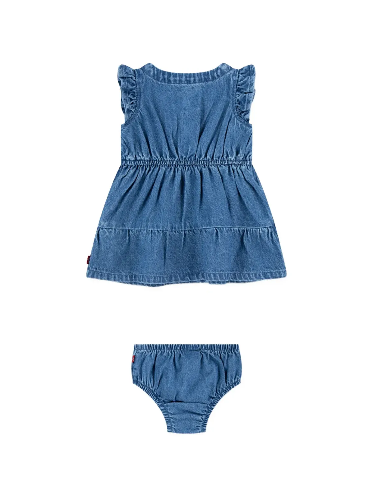 Levi's Kids フリル付きティアードドレスセット（2点セット） - ブルー - 画像2