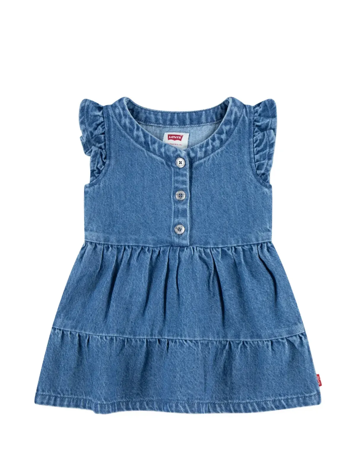 Levi's Kids フリル付きティアードドレスセット（2点セット） - ブルー - 画像3