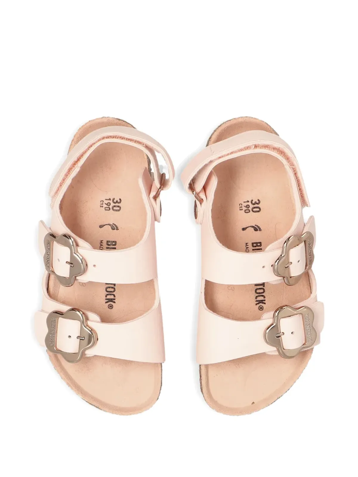 Birkenstock Kids ミラノ フラワーバックル サンダル - 画像4