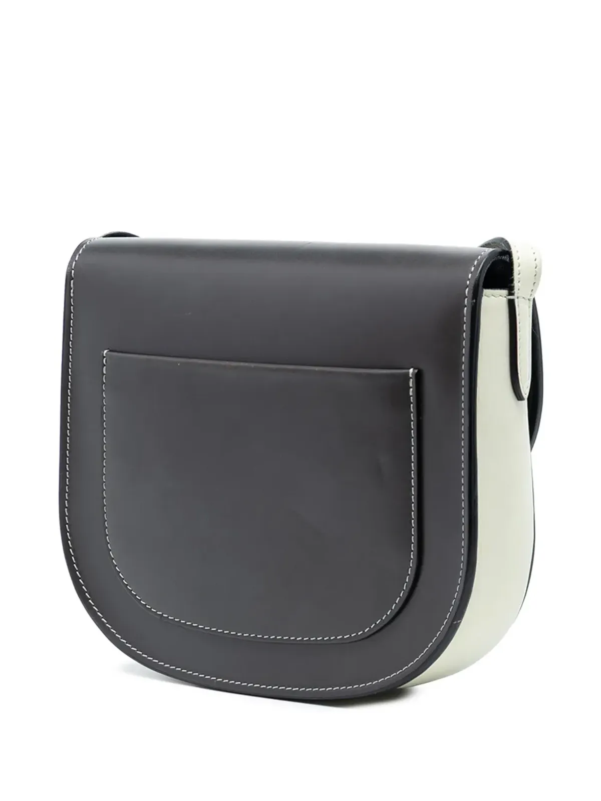 Celine Pre-Owned 2016年 バイカラー グレイズド カーフスキン トロットゥール クロスボディバッグ - ブラック - 画像3