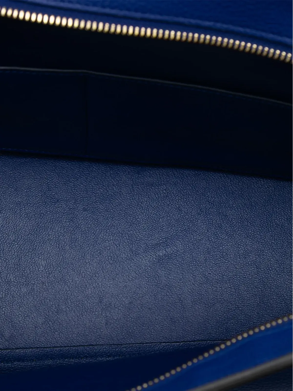 Celine Pre-Owned 2014年製 小型レザートラペーズ・サッチェル ブルー - 画像5