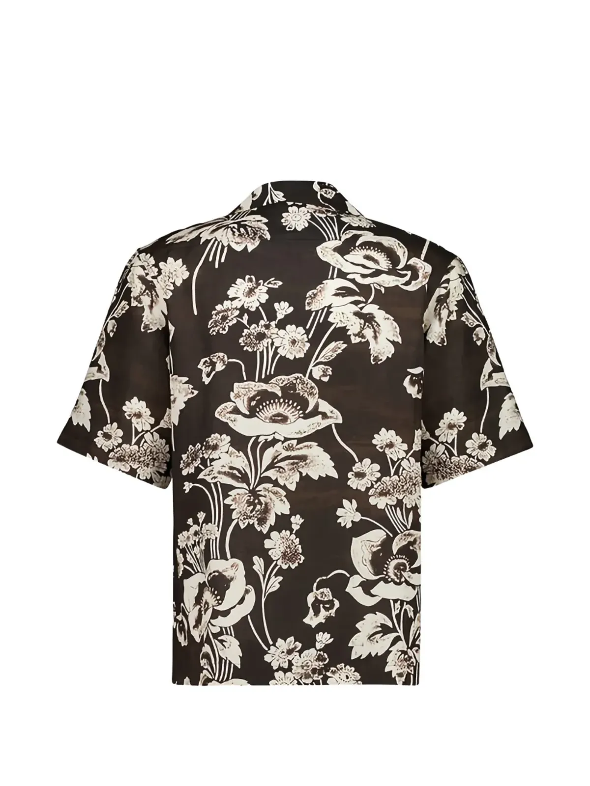 COMMAS painted peonies shirt - Brown - 画像2