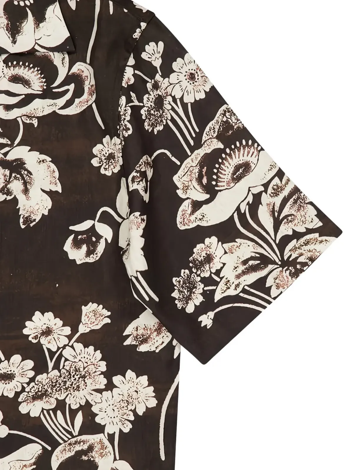 COMMAS painted peonies shirt - Brown - 画像4