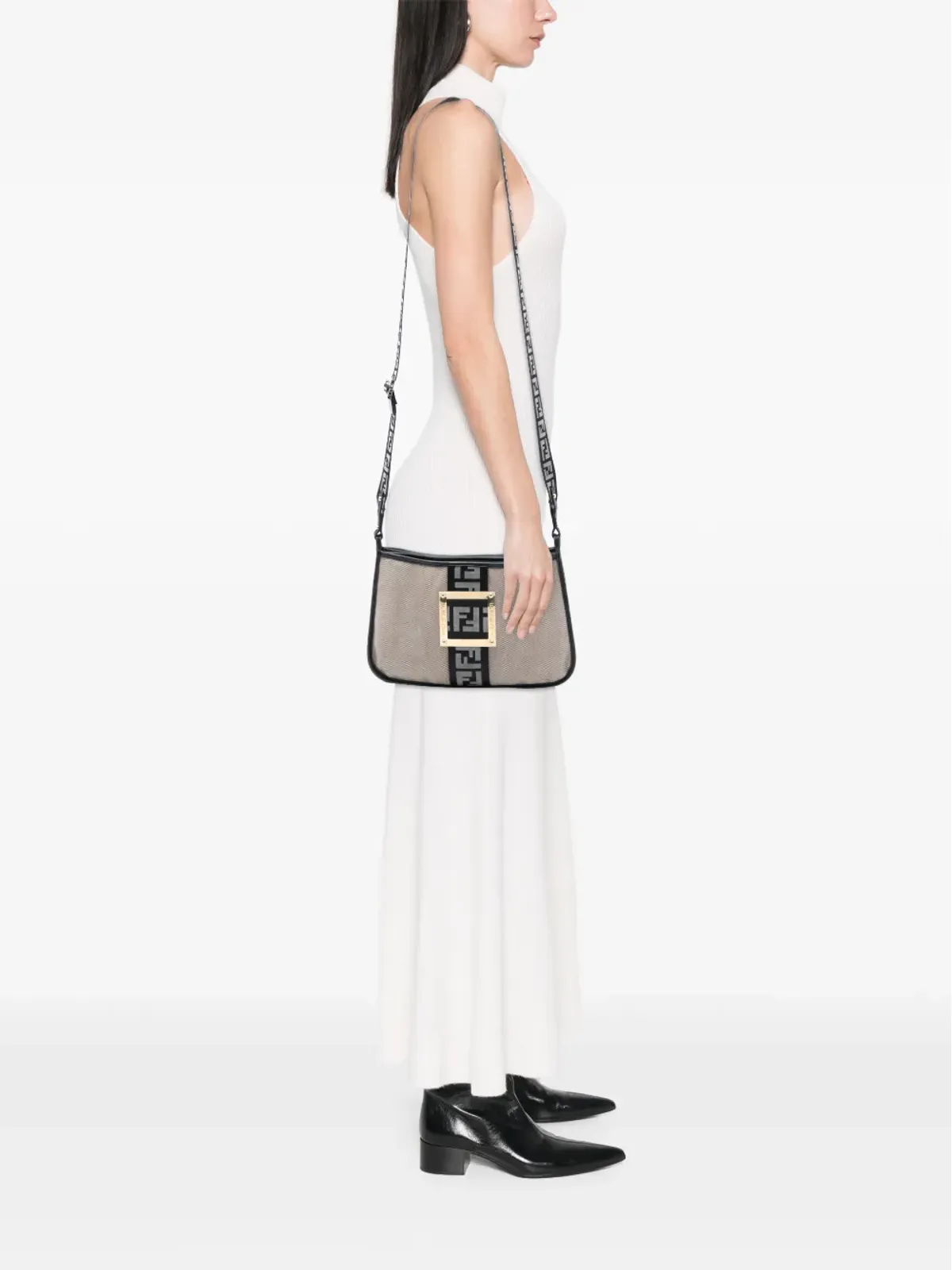 Fendi Pre-Owned キャンバス Zucca クロスボディバッグ ブラウン - 画像2