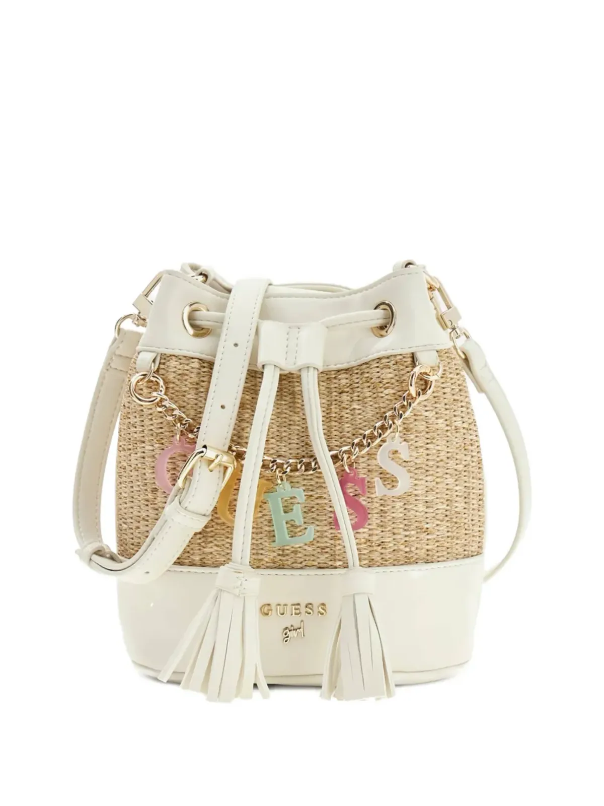 guess kids タッセルディテール チェーン装飾 バケットバッグ - 画像1