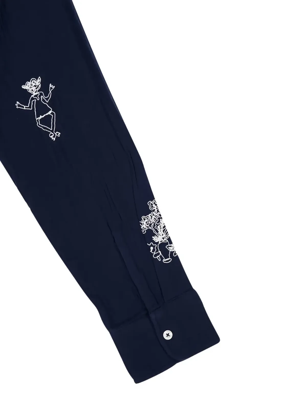 Baziszt 刺繍入りボタンアップシャツ ブルー - 画像4