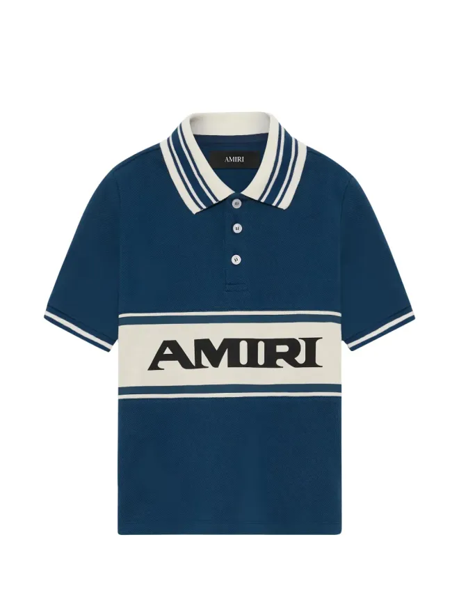 AMIRI KIDS AMIRI KIDS ストライプ柄ロゴ入りポロシャツの商品画像