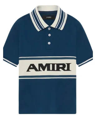 AMIRI KIDS ストライプ柄ロゴ入りポロシャツ - サムネイル2