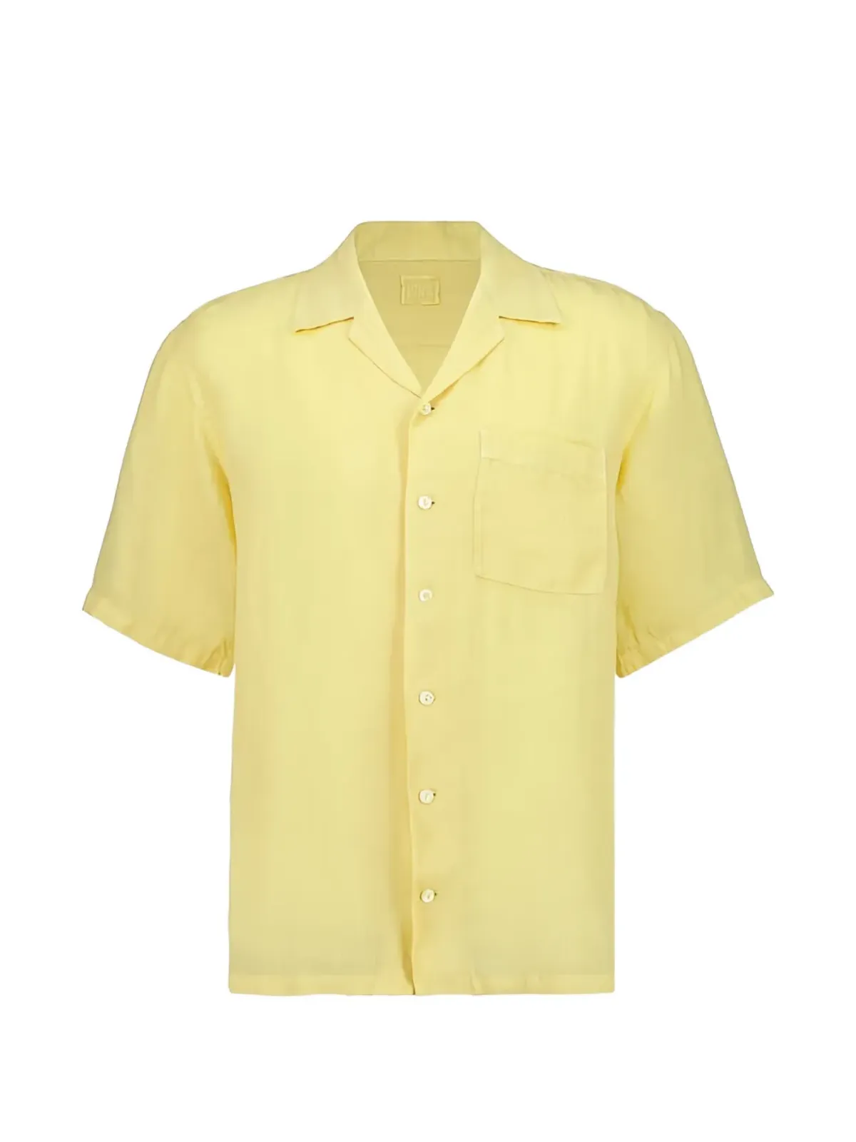 120% Lino ポケット付き半袖シャツ - Yellow - 画像1