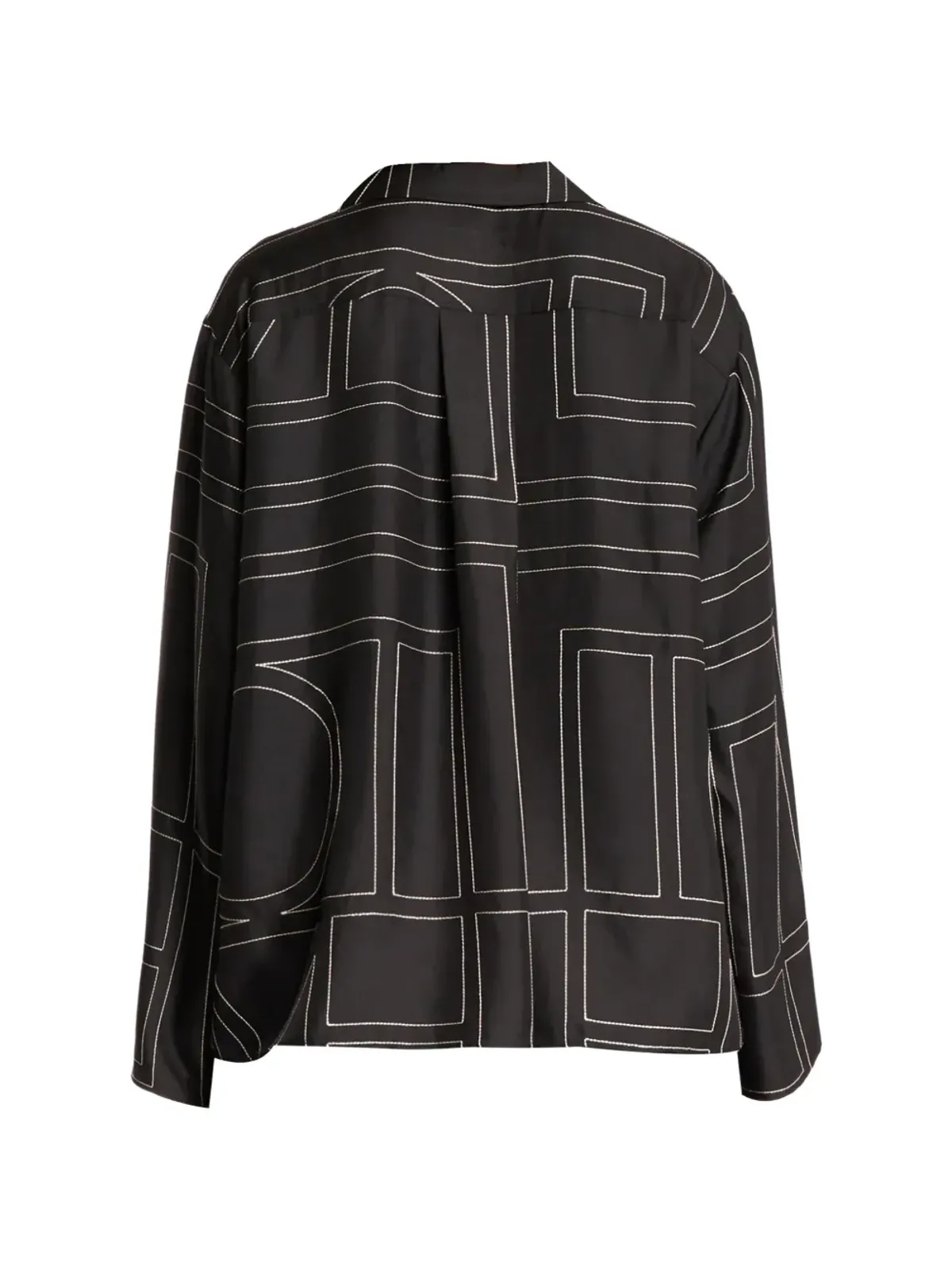 TOTEME モノグラム ボタン留め シャツ ブラック - 画像2