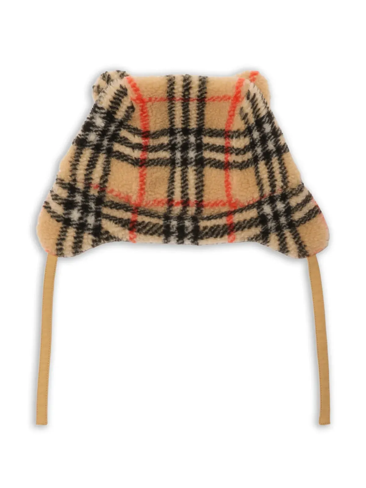 Burberry Kids チェック フリース トラッパーハット - 画像2