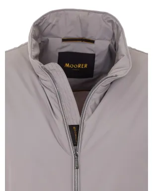 Moorer Senio ジップファスナー付き前ポケットベスト グレー - サムネイル4