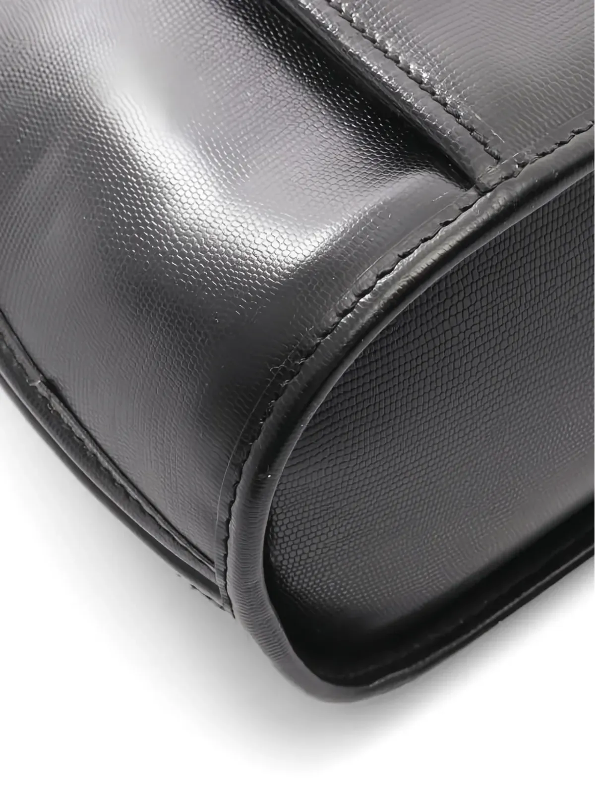 Celine Pre-Owned 2000年代 円形ロゴ レザー ハンドバッグ - 画像4