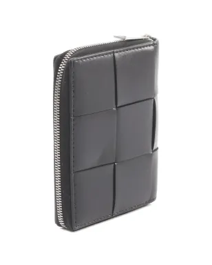 Bottega Veneta Pre-Owned イントレチャート ジップウォレット ブラック - サムネイル2