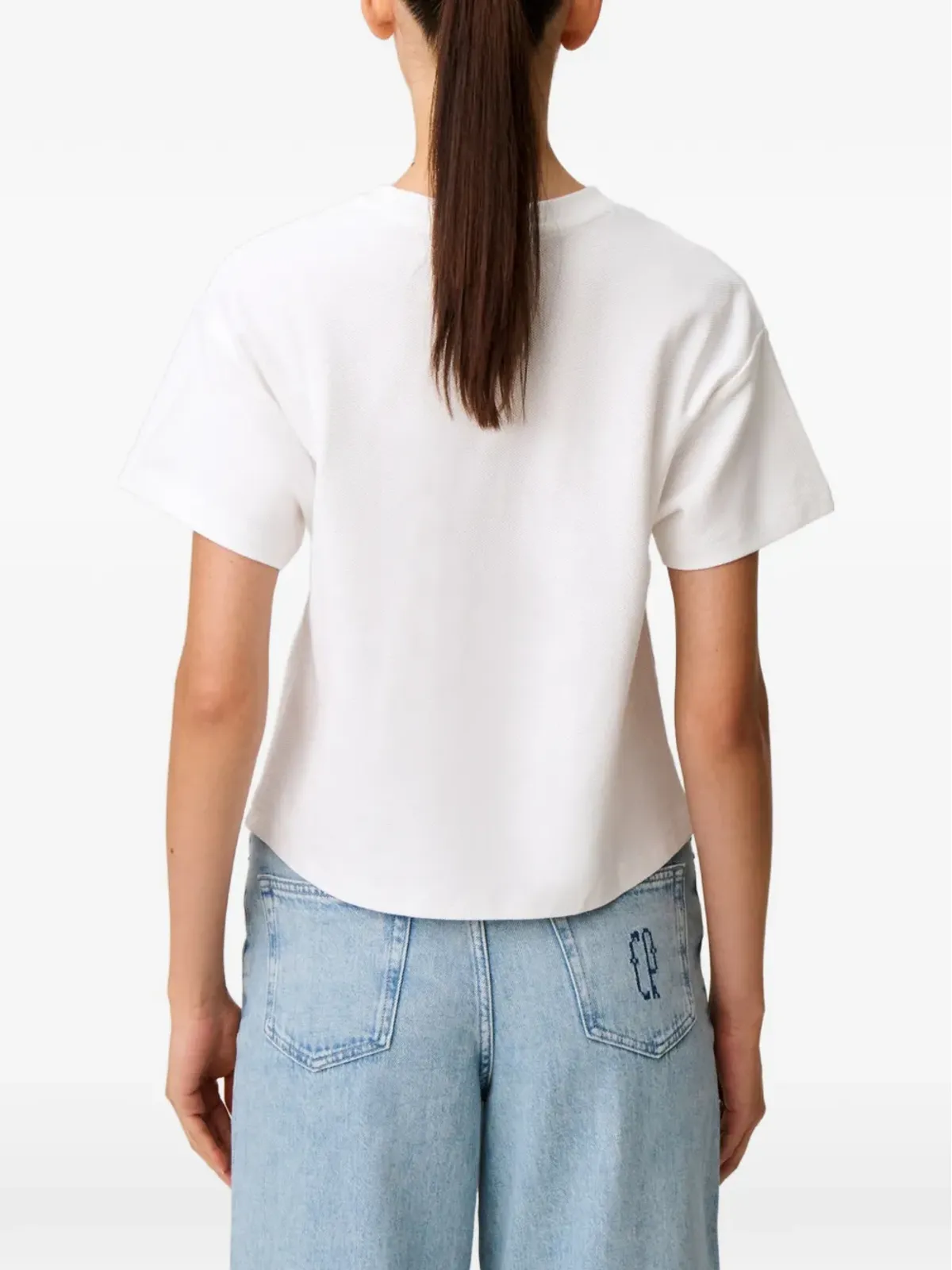 Claudie Pierlot 丸首刺繍入りTシャツ - 画像5
