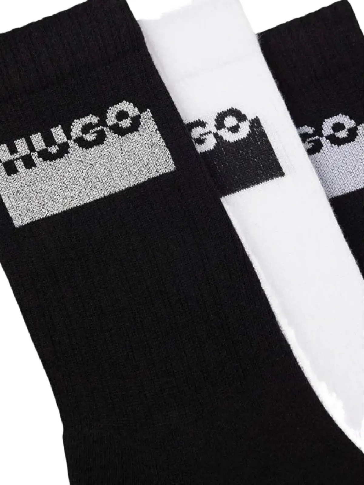 HUGO ロゴディテールソックス（3足セット）- ブラック - 画像2