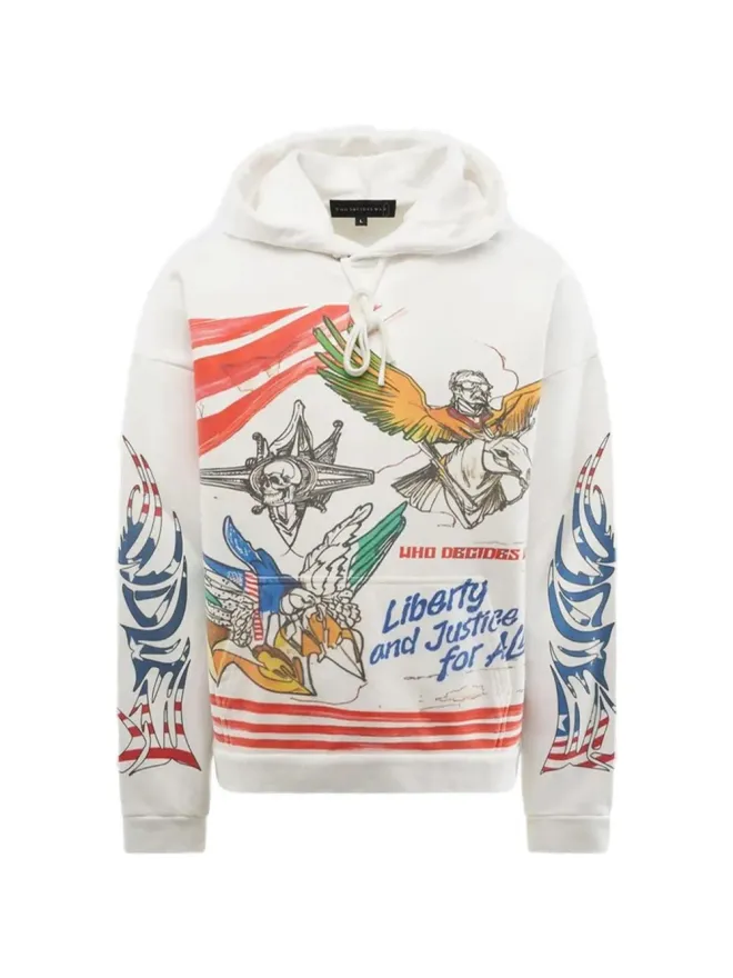 Who Decides War Who Decides War グラフィックプリントのフーディーの商品画像
