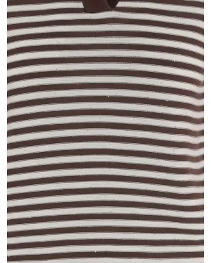 Bruno Manetti ストライプTシャツ（ブラウン） - サムネイル3