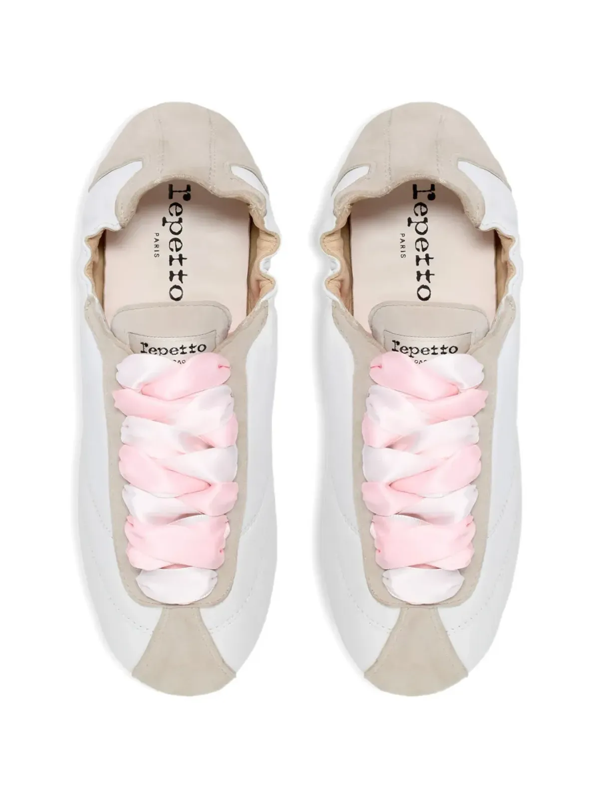 Repetto ribbon lace up sneakers - White - 画像2