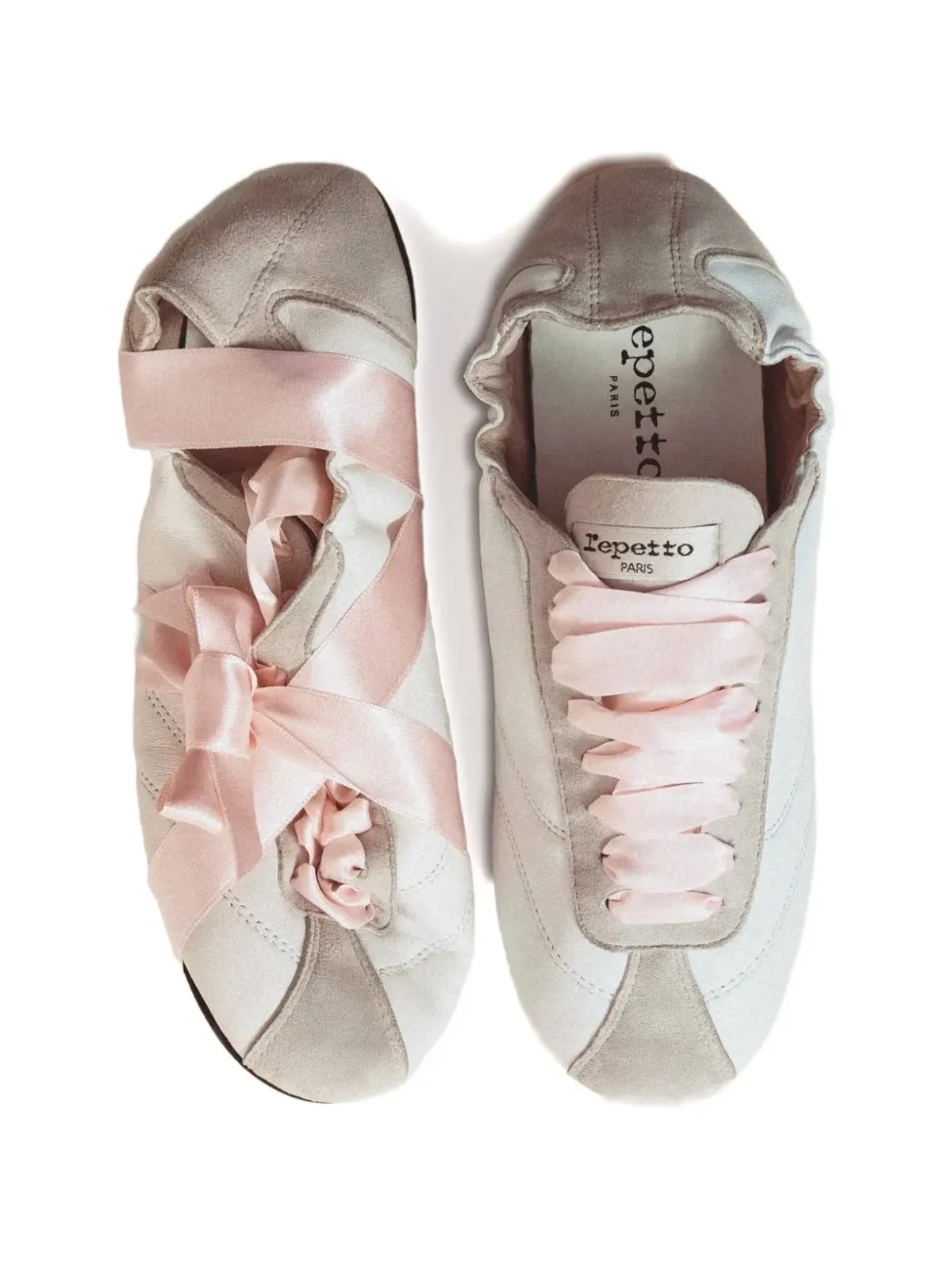 Repetto ribbon lace up sneakers - White - 画像3