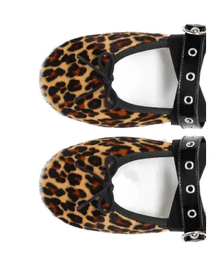 Repetto レオパード柄 メアリジェーン バックル付き フラットシューズ - サムネイル4