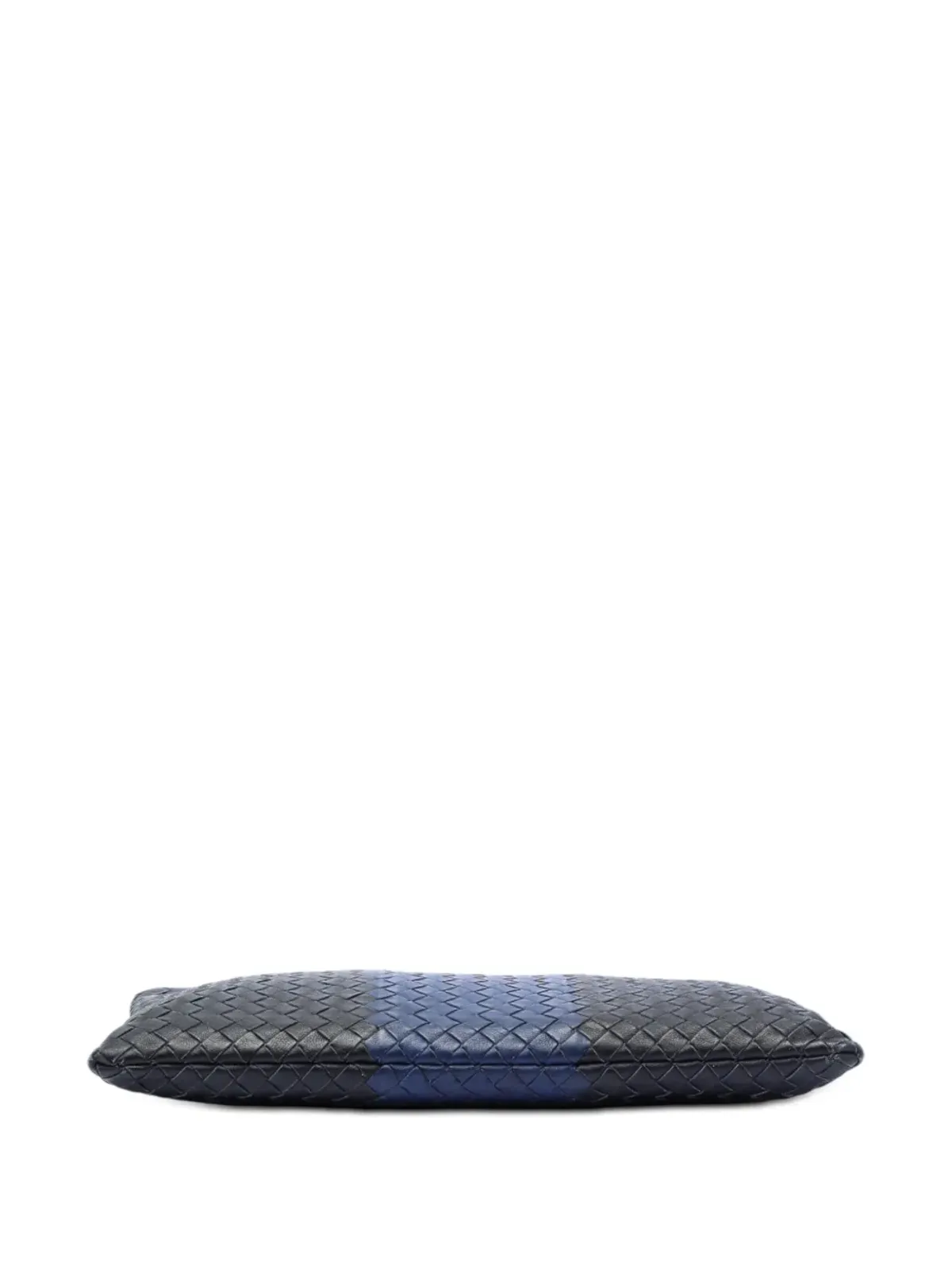 Bottega Veneta ビンテージ バイカラー ナッパレザー イントレッチァート クラッチバッグ - ブラック - 画像4