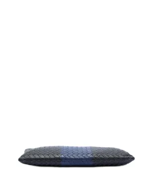 Bottega Veneta ビンテージ バイカラー ナッパレザー イントレッチァート クラッチバッグ - ブラック - サムネイル4