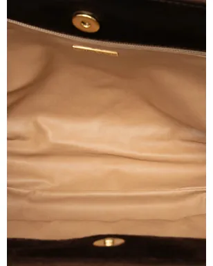 Bottega Veneta 20世紀スエードイントレッチアートートバッグ - ブラウン - サムネイル5