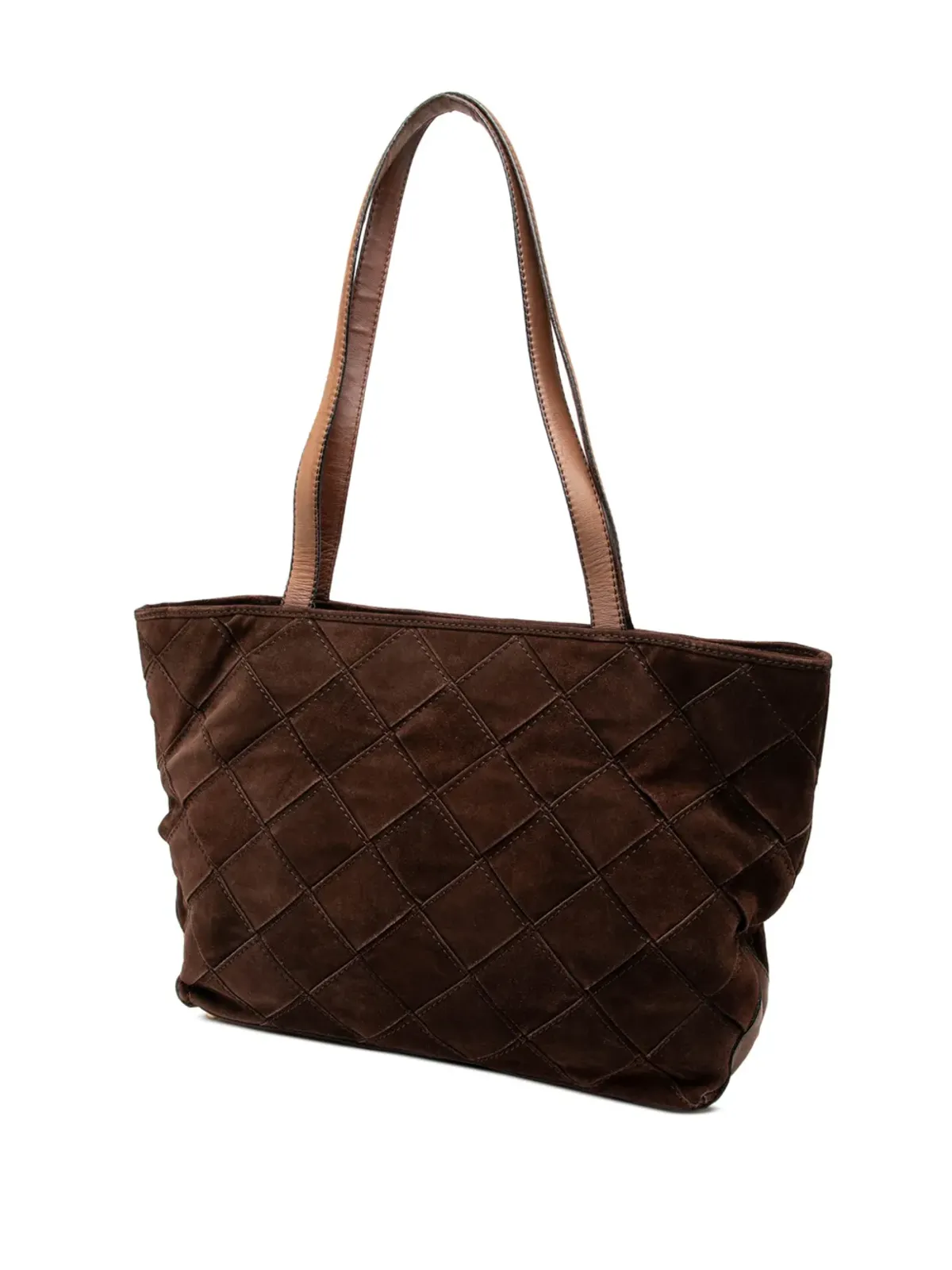Bottega Veneta 20世紀スエードイントレッチアートートバッグ - ブラウン - 画像3