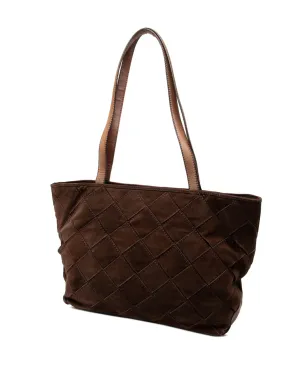 Bottega Veneta 20世紀スエードイントレッチアートートバッグ - ブラウン - サムネイル3