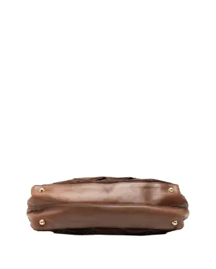 Bottega Veneta 20世紀スエードイントレッチアートートバッグ - ブラウン - サムネイル4